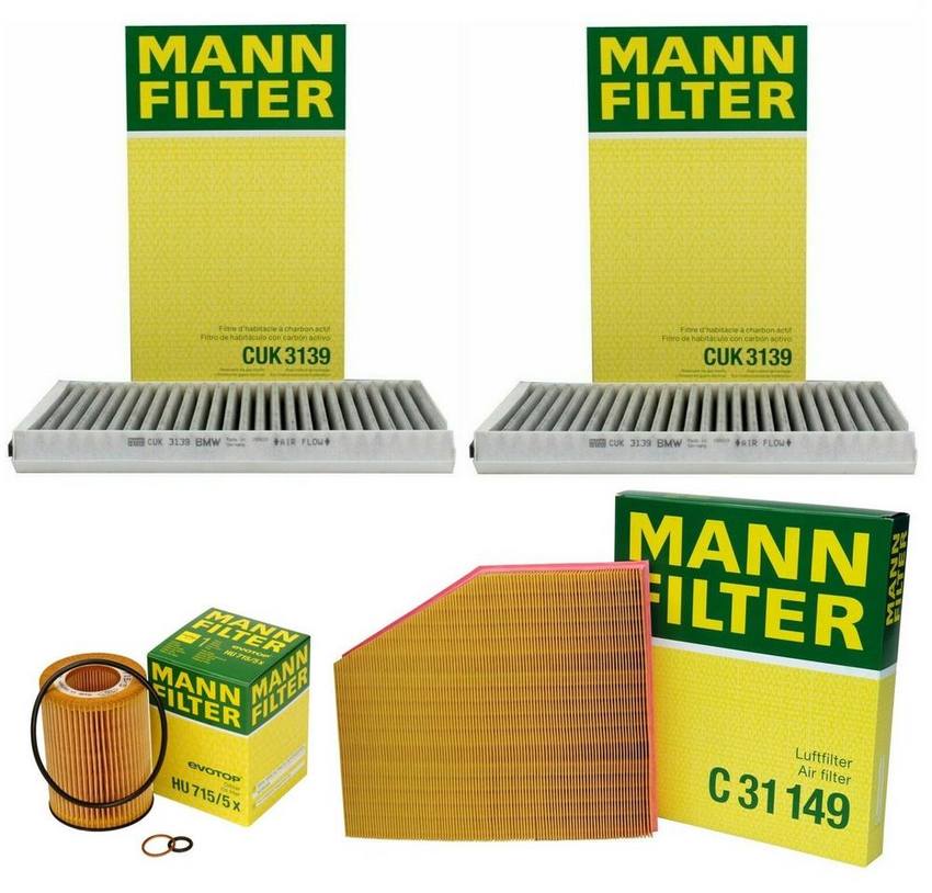 BMW Filter Service Kit 64319171858 - MANN-FILTER 1645279KIT